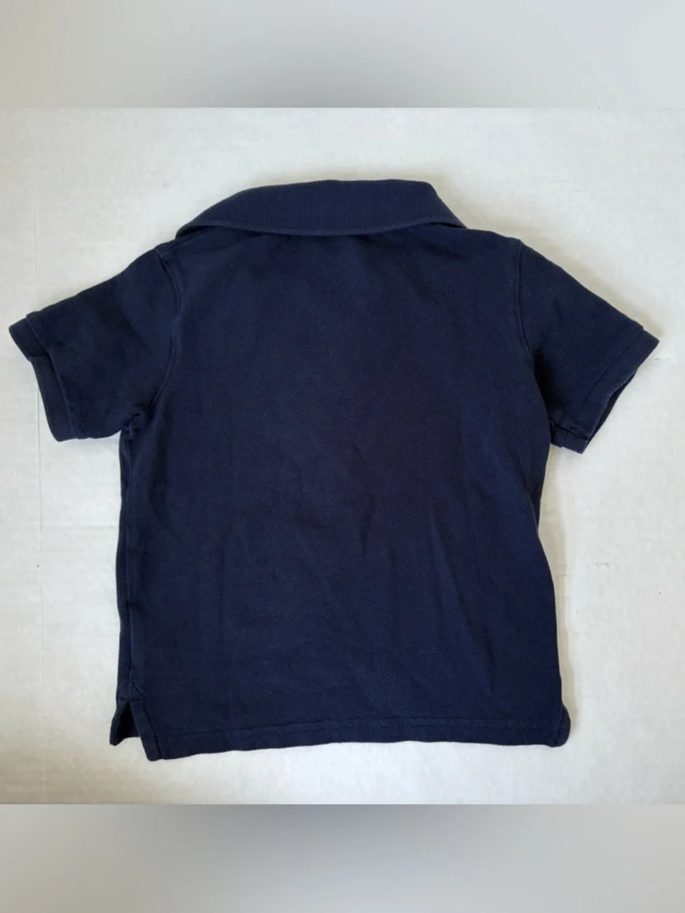 Baby Gap Navy Blue Cotton Polo Shirt Toddler Boy Sz 3 Bear Collar Preppy Pique